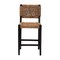 Baxton Studio Alise Modern Bohemian Dark Brown Mahogany Wood and Banana Fiber Counter Stool 228-13127-ZORO - alternate 4